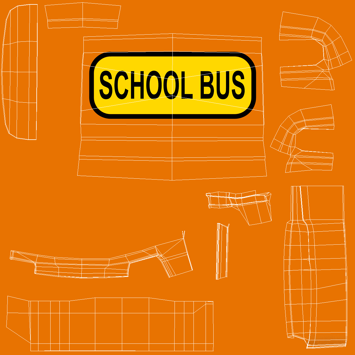3D Small School Bus