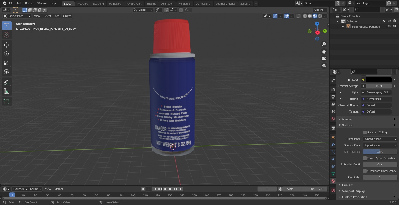 3D model Multi Purpose Penetrating Oil Spray