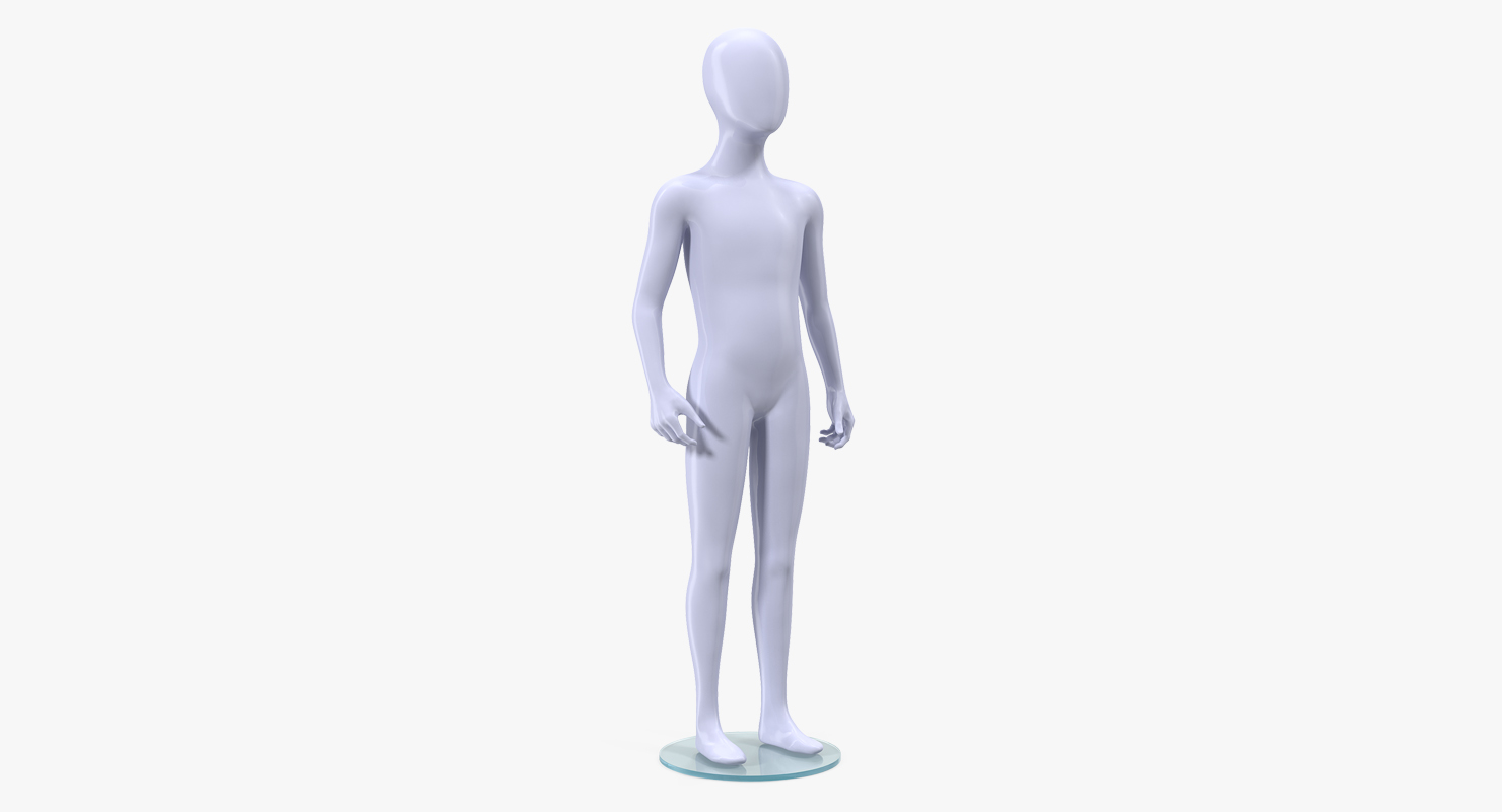 Child Mannequin Standing Pose 3D model