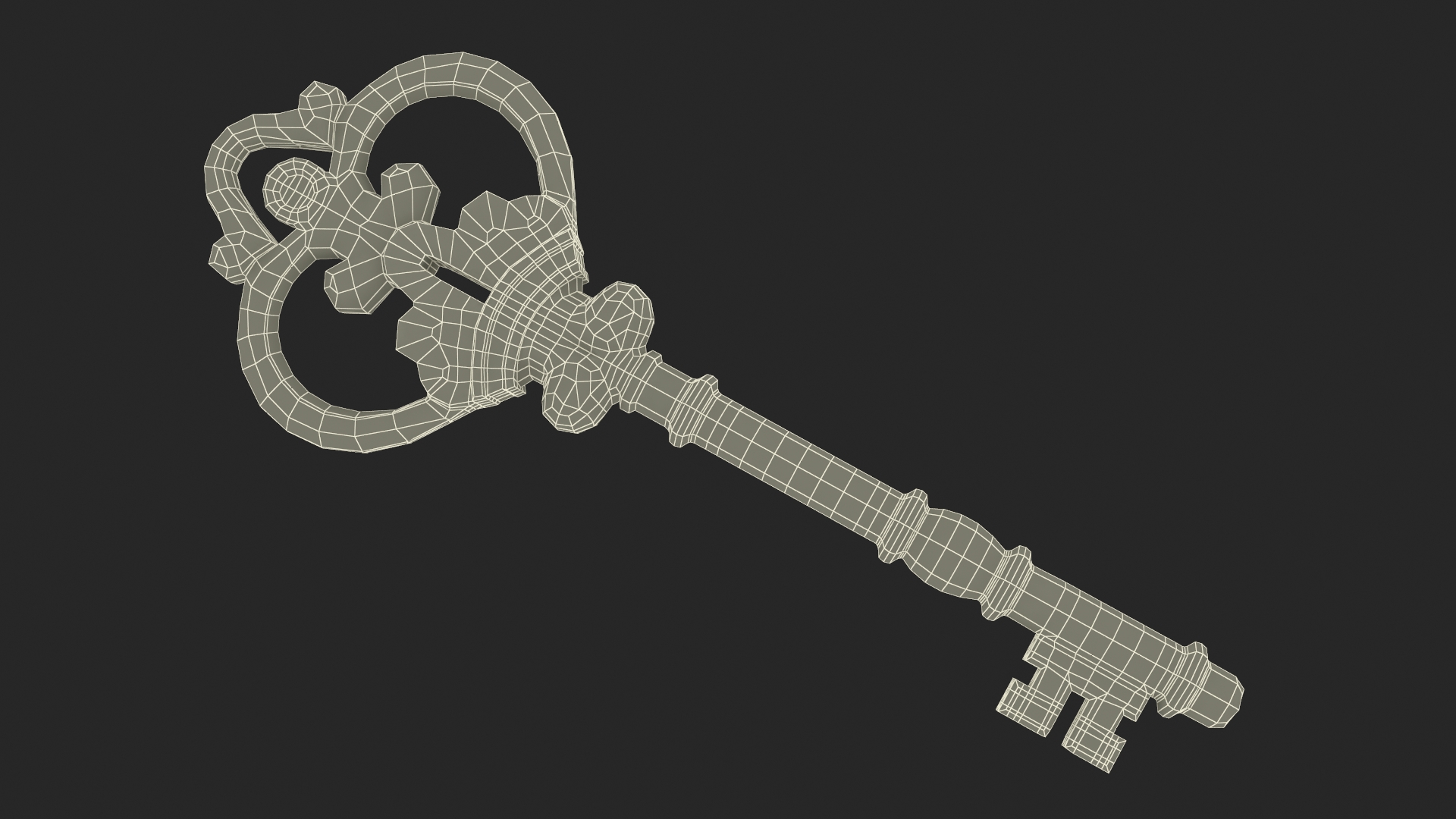 3D model Decorative Skeleton Key Silver