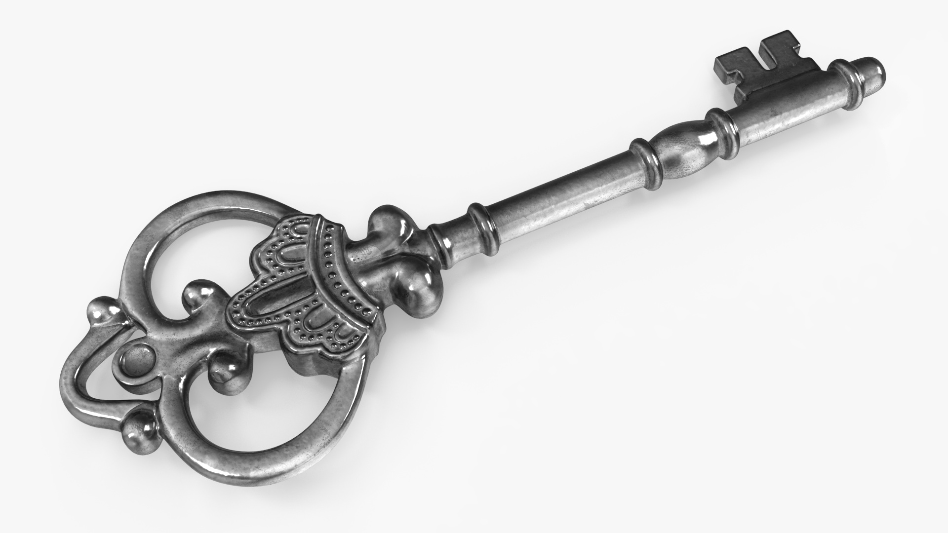 3D model Decorative Skeleton Key Silver