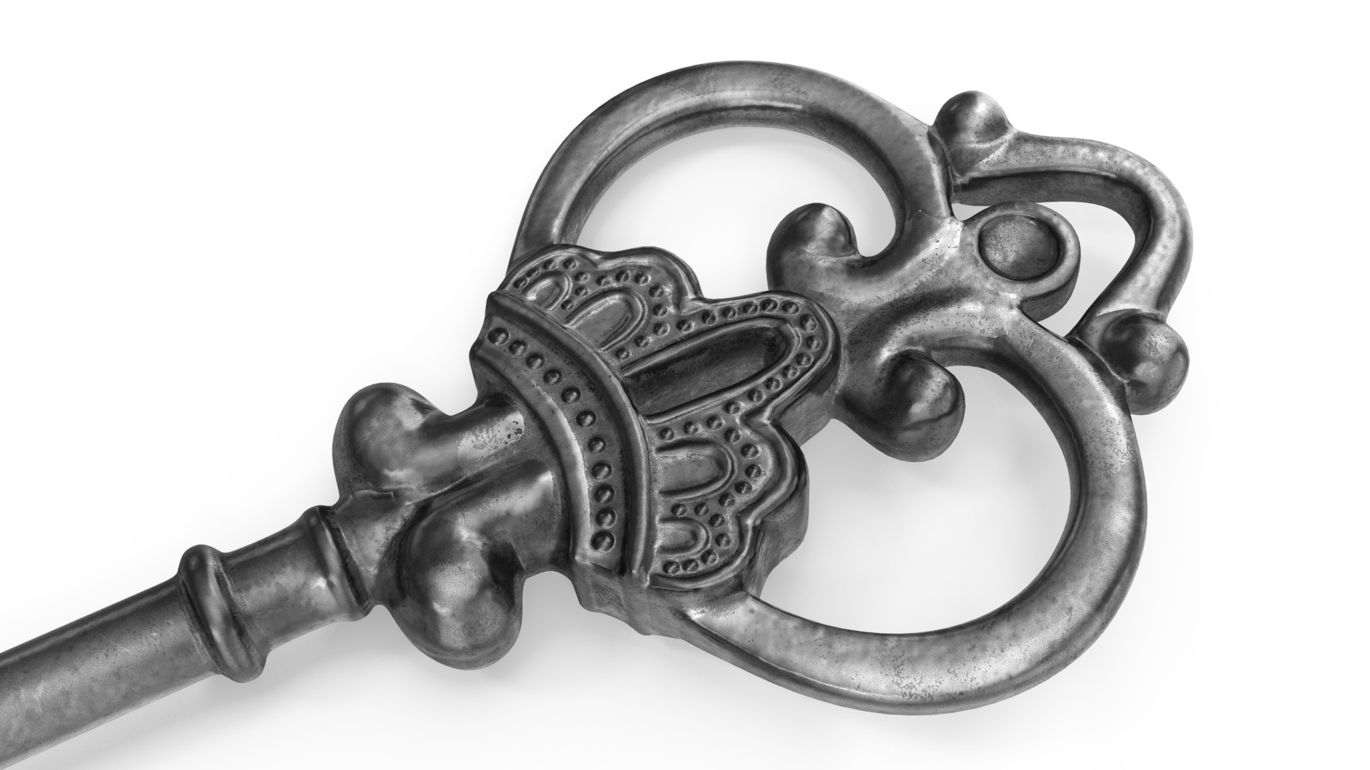 3D model Decorative Skeleton Key Silver