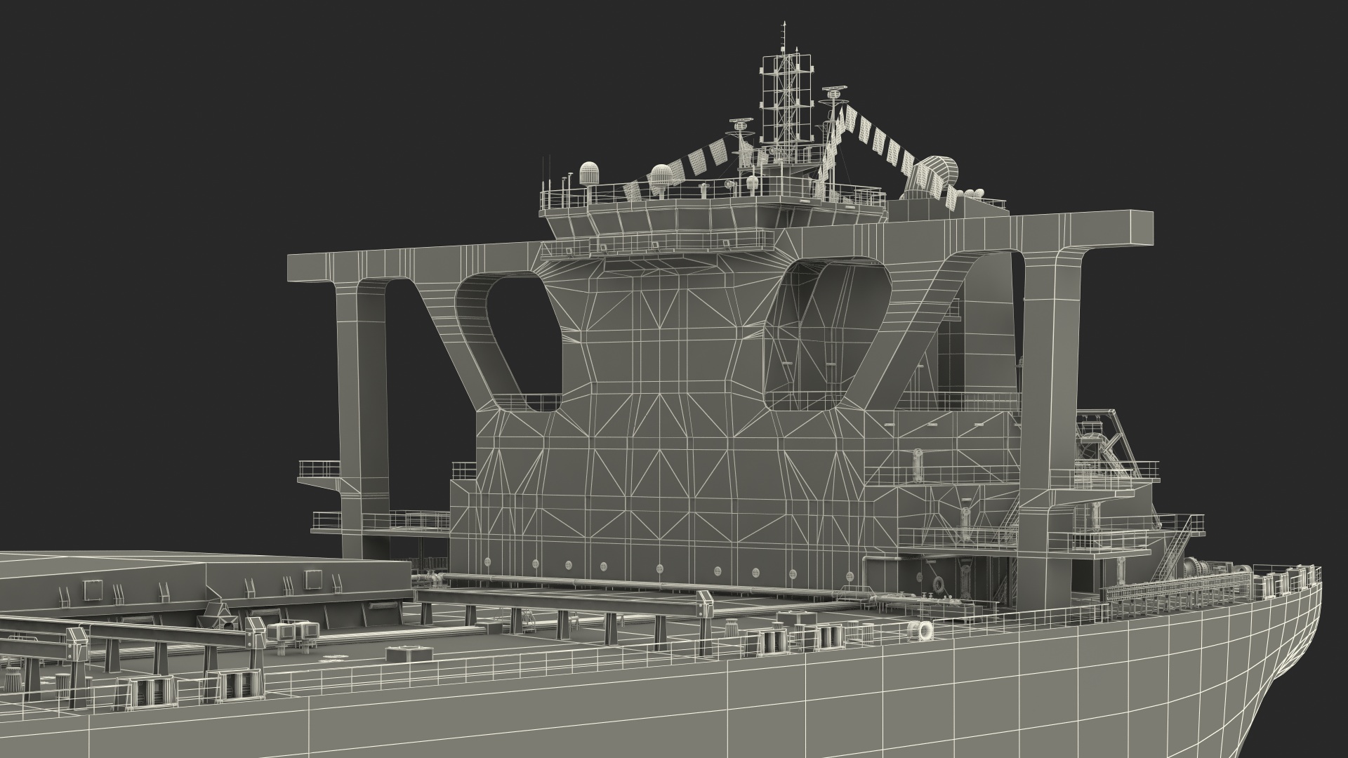 Bulk Carrier Ship Dirty Empty 3D model