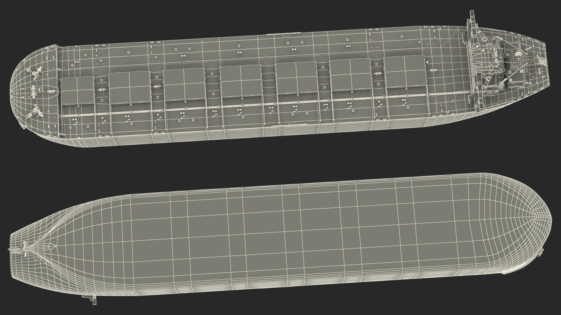 Bulk Carrier Ship Dirty Empty 3D model