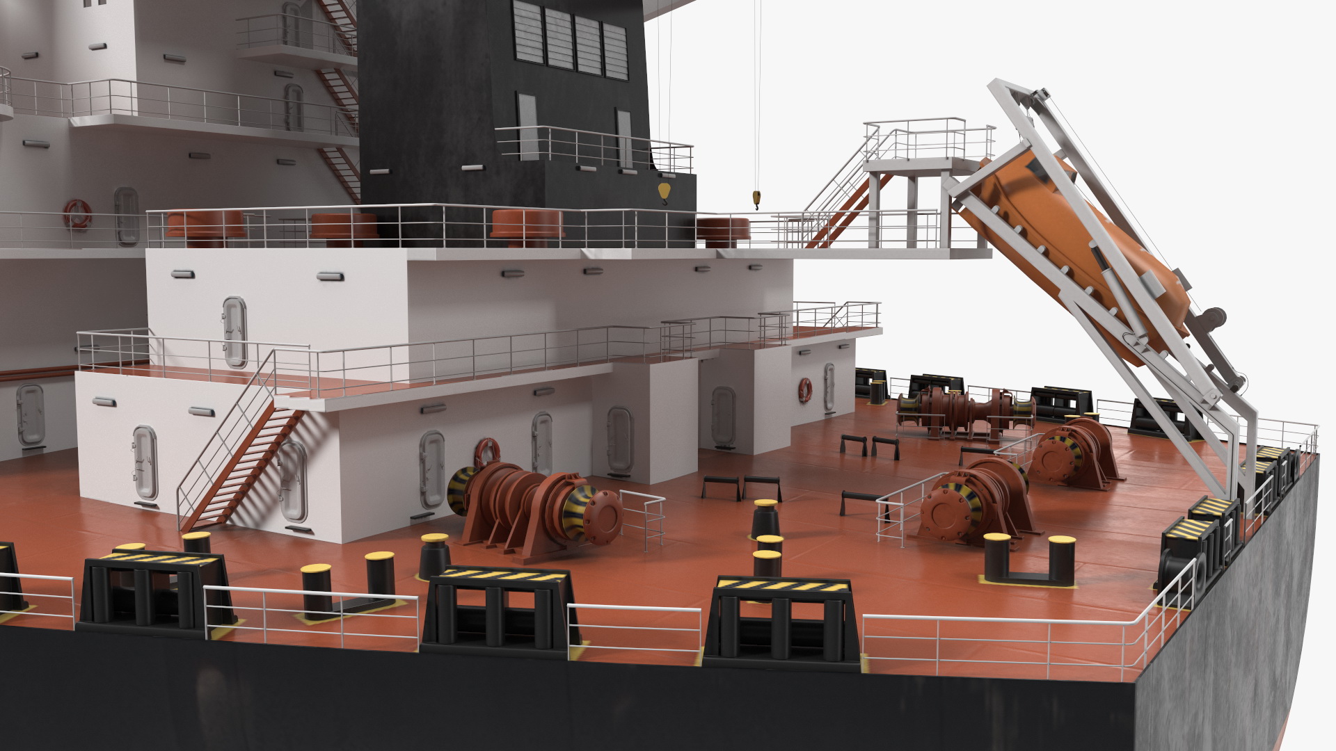Bulk Carrier Ship Dirty Empty 3D model
