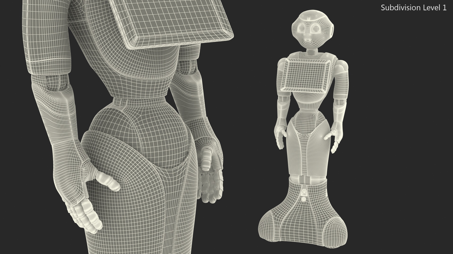 3D Pepper Robot Standing Pose