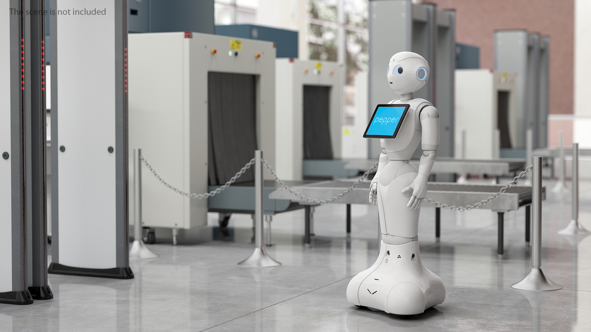 3D Pepper Robot Standing Pose