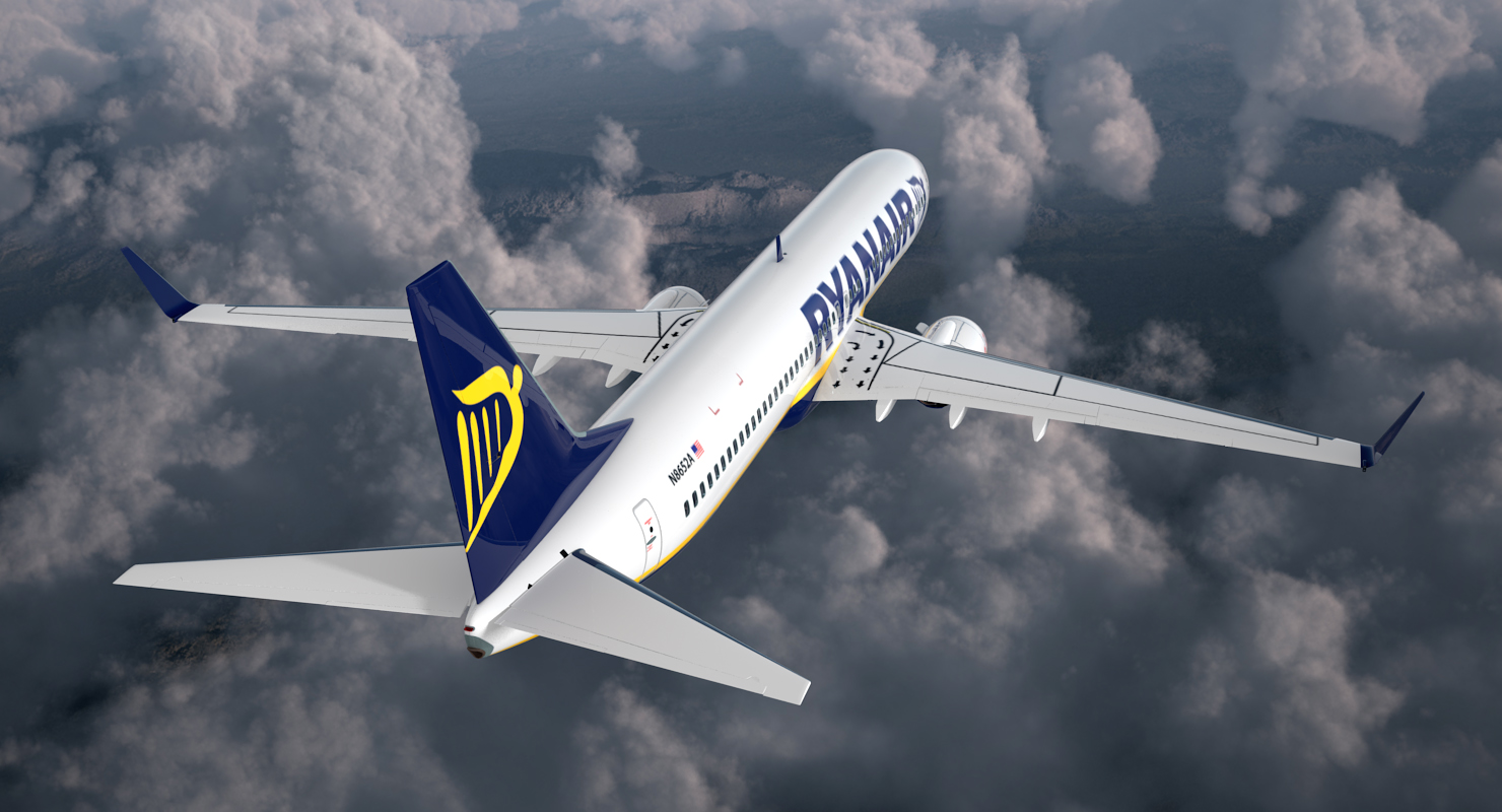 3D Boeing 737 900 with Interior Ryanair
