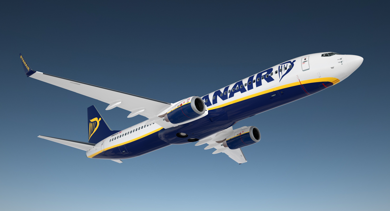3D Boeing 737 900 with Interior Ryanair