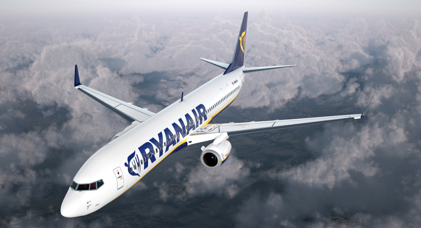 3D Boeing 737 900 with Interior Ryanair