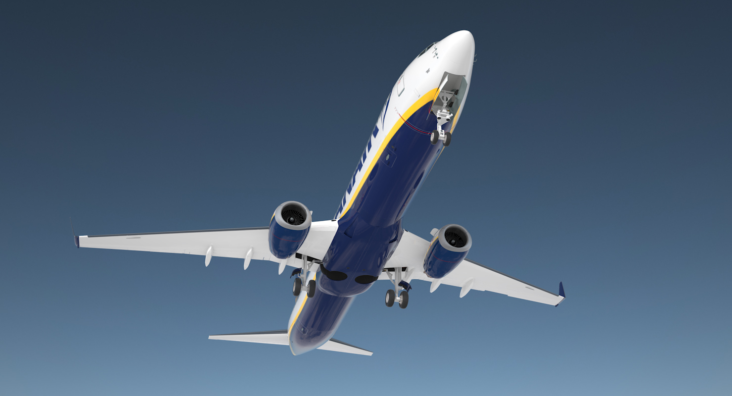 3D Boeing 737 900 with Interior Ryanair