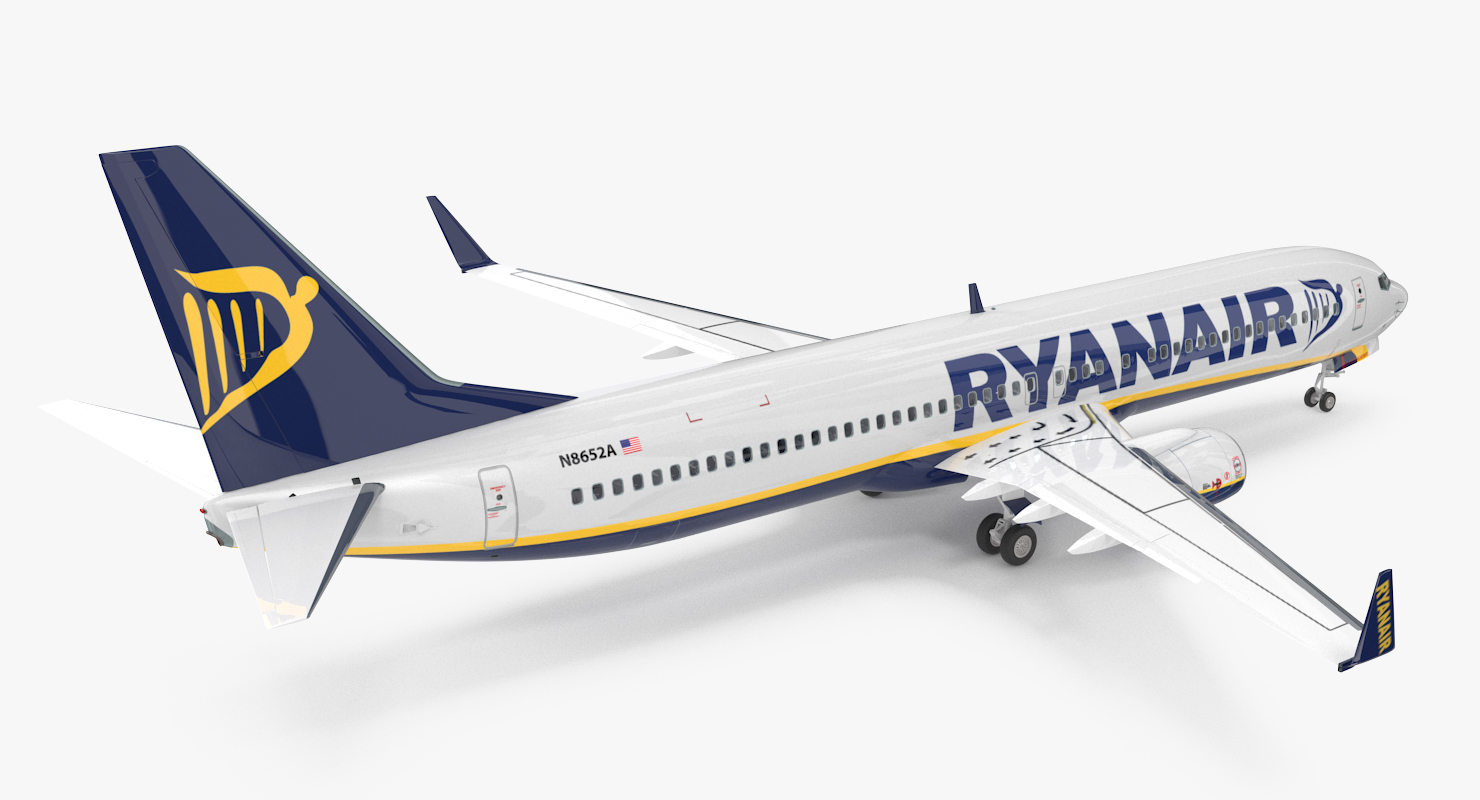 3D Boeing 737 900 with Interior Ryanair