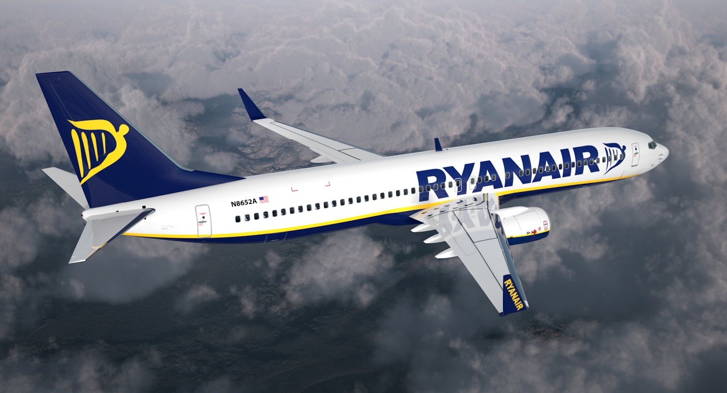 3D Boeing 737 900 with Interior Ryanair