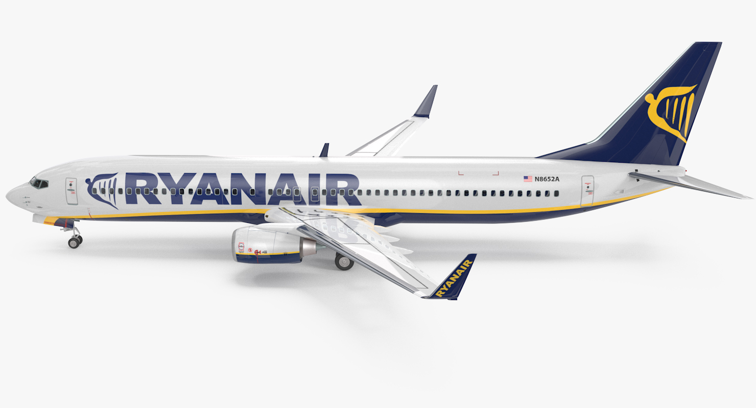 3D Boeing 737 900 with Interior Ryanair