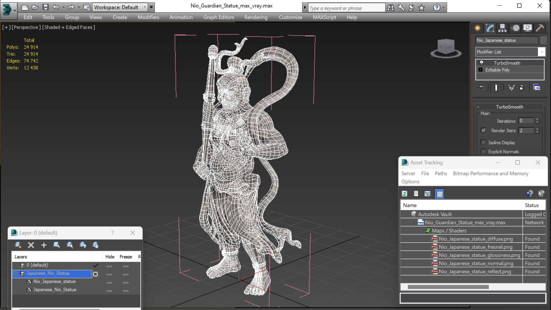 Nio Guardian Statue 3D model