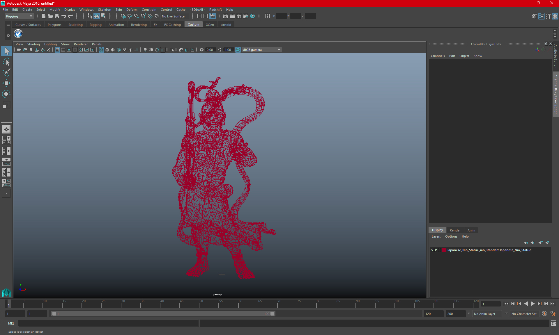 Nio Guardian Statue 3D model