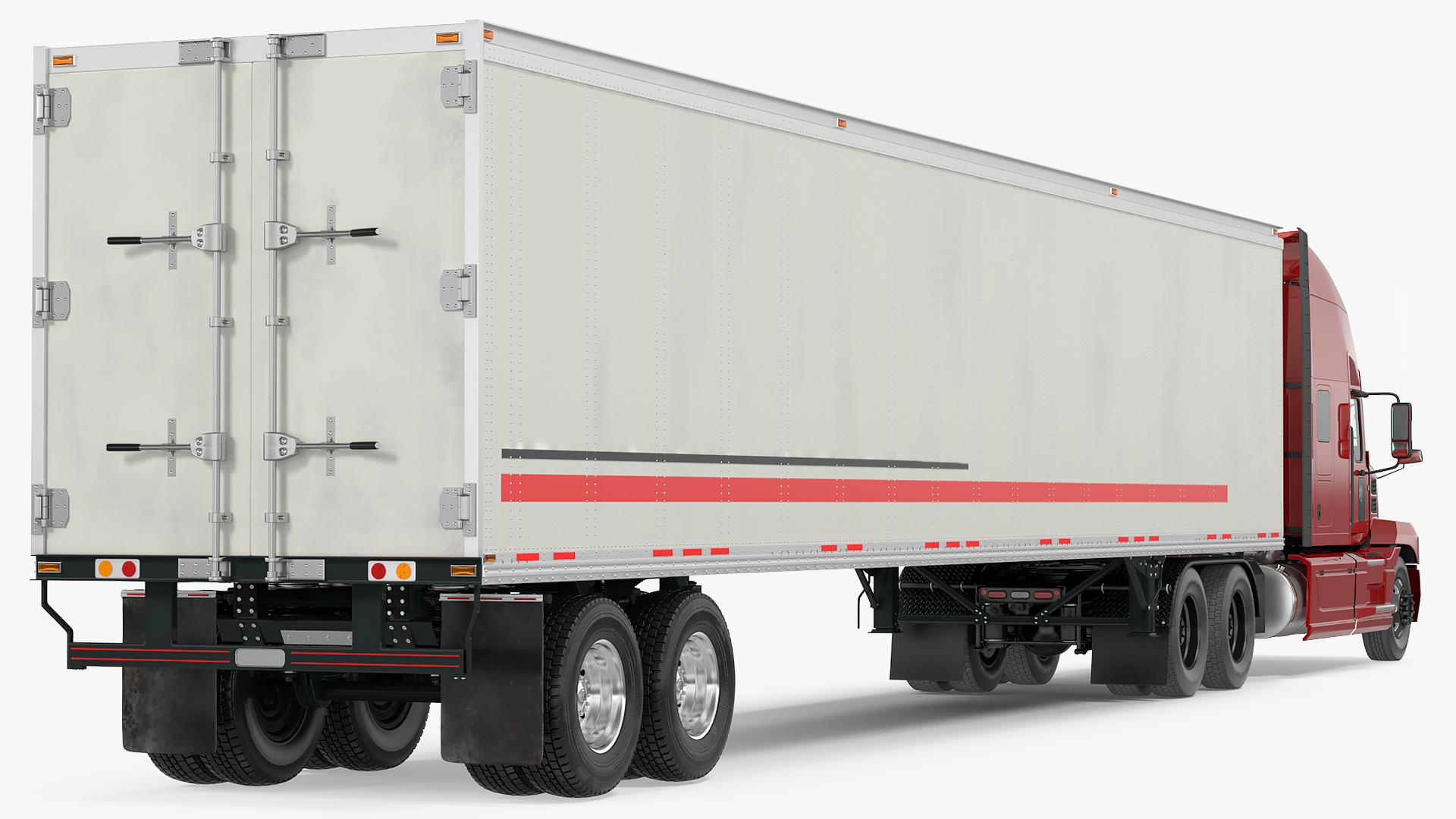 3D Semi Truck with Trailer Generic