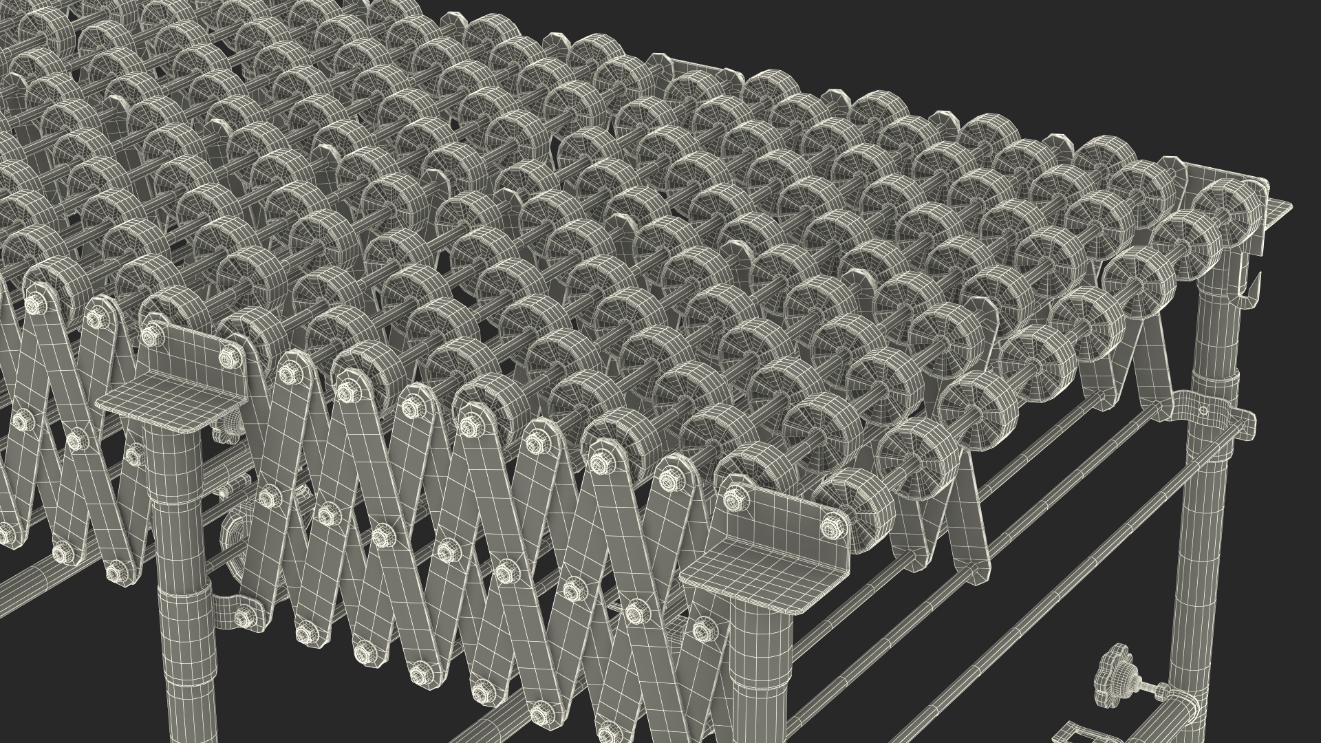Folding Telescopic Roller Red 3D model