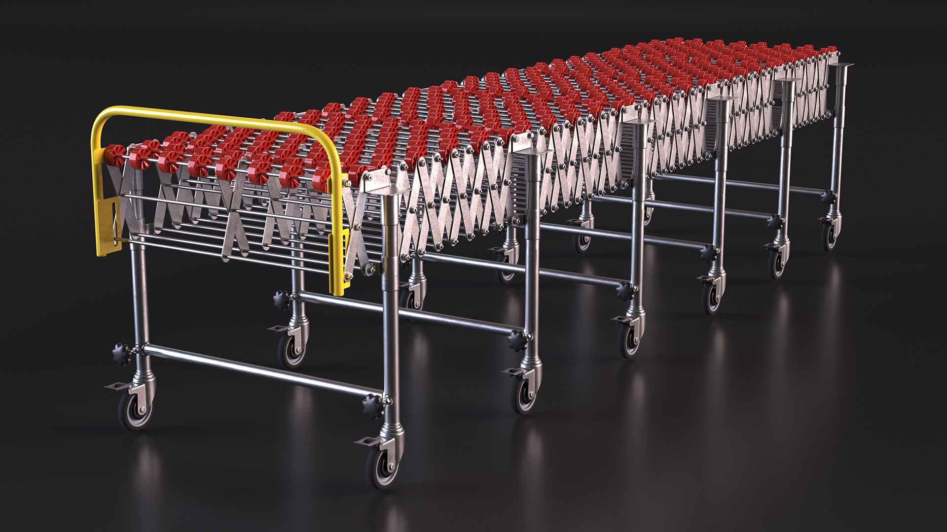 Folding Telescopic Roller Red 3D model