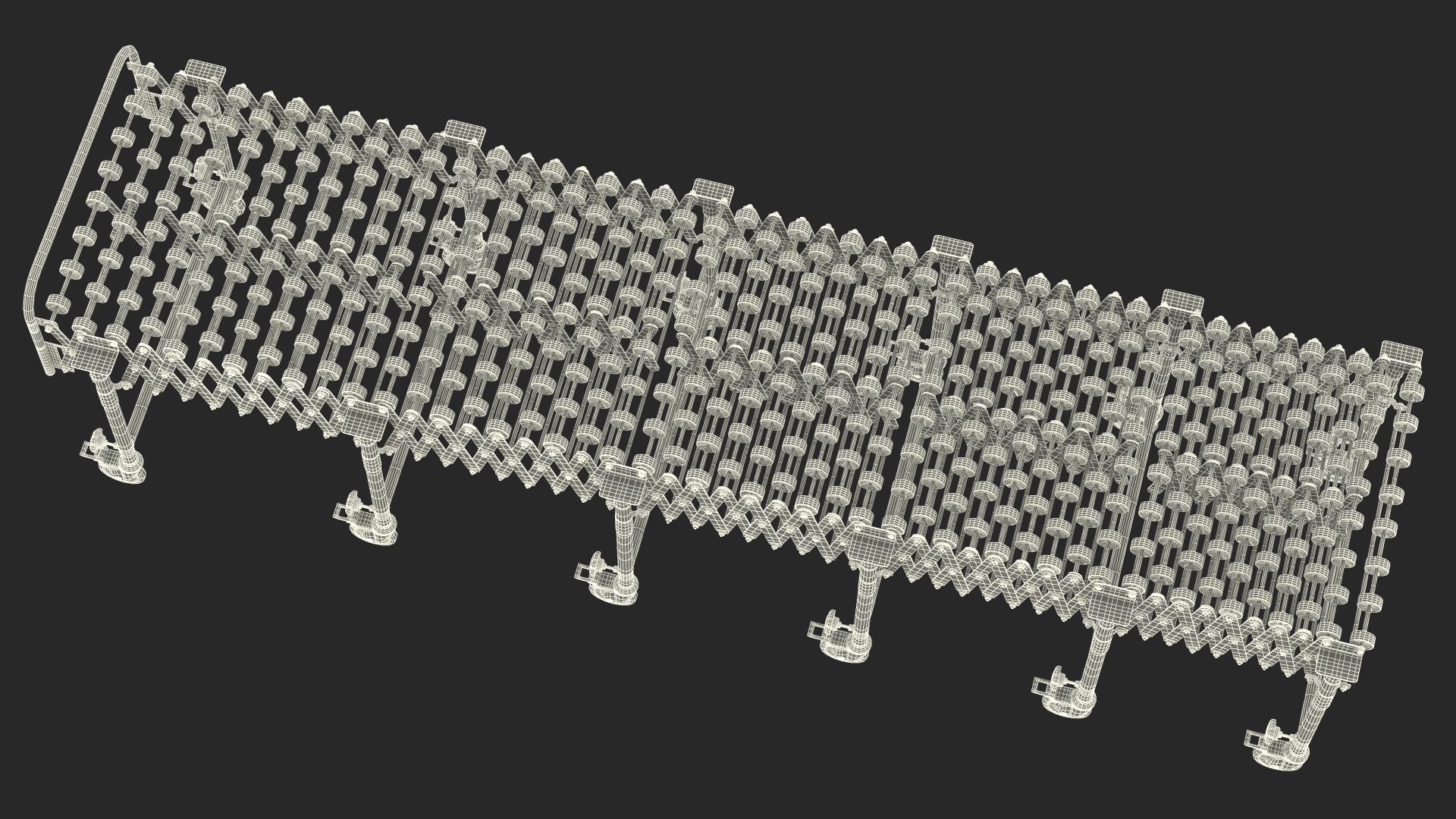 Folding Telescopic Roller Red 3D model