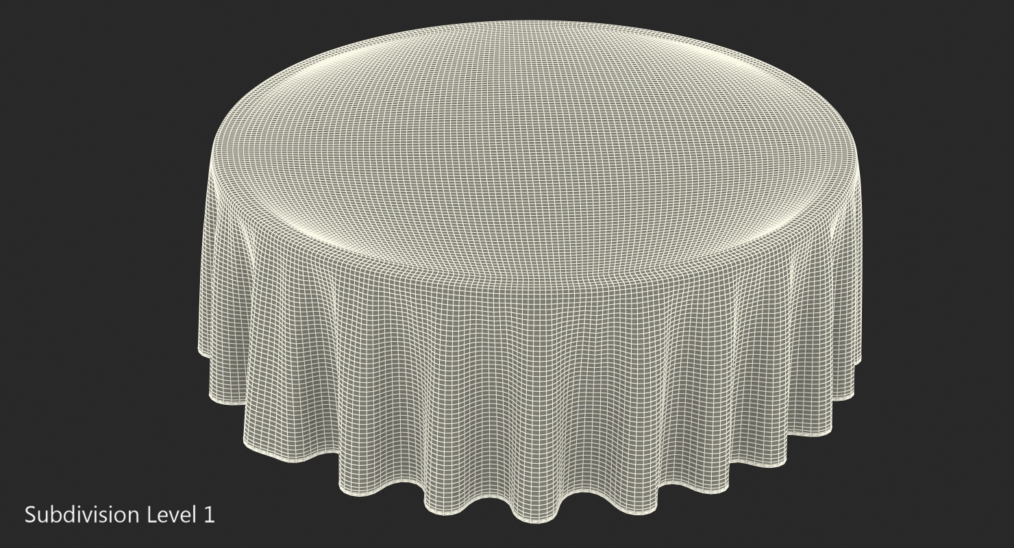 3D Round TableCloth 2 model