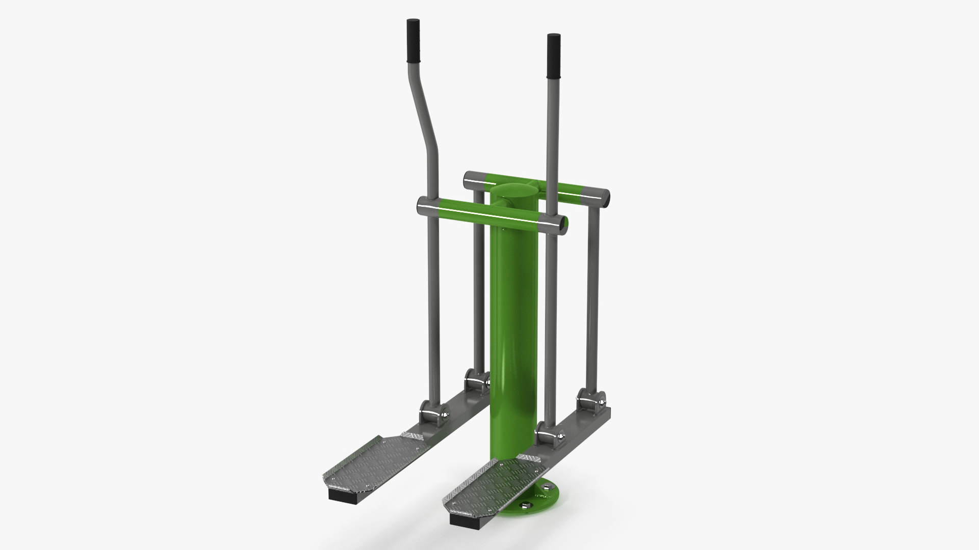 3D Green Ski Walking Outdoor Fitness Equipment model