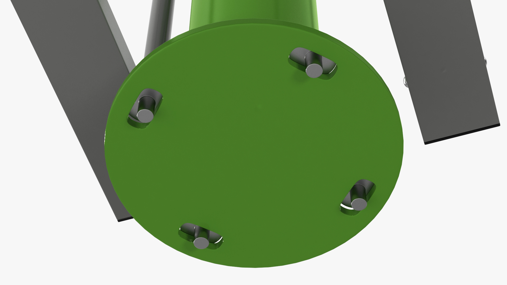 3D Green Ski Walking Outdoor Fitness Equipment model