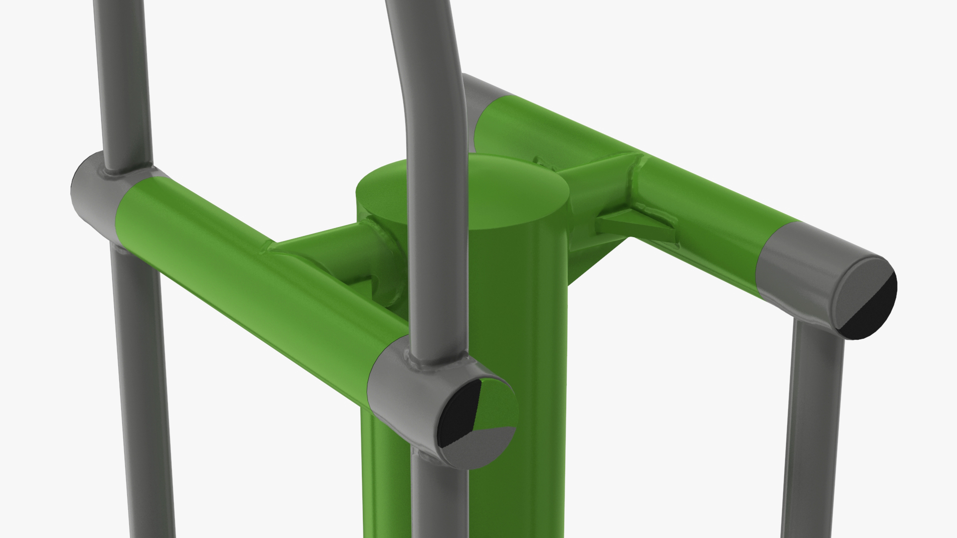 3D Green Ski Walking Outdoor Fitness Equipment model
