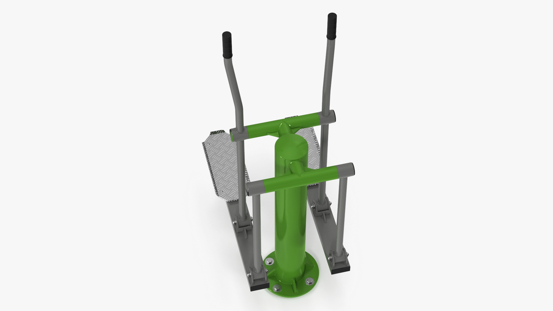 3D Green Ski Walking Outdoor Fitness Equipment model