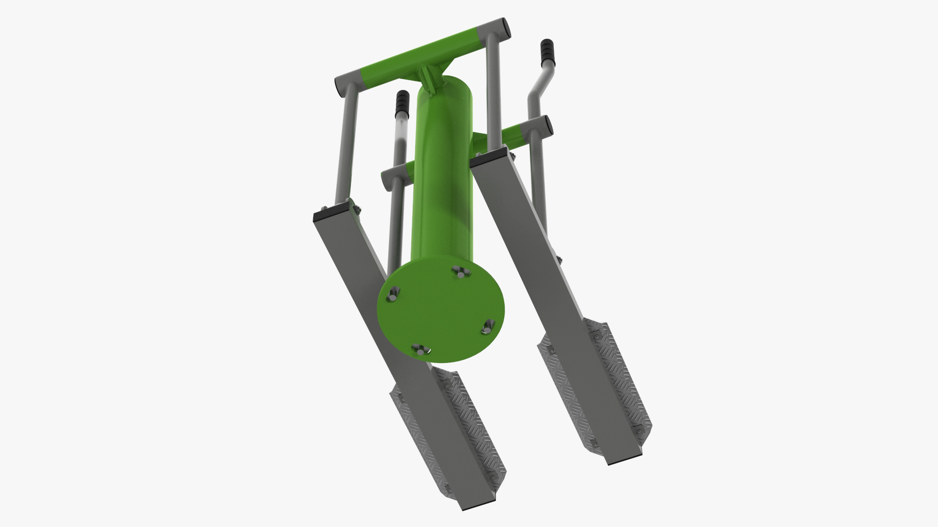 3D Green Ski Walking Outdoor Fitness Equipment model
