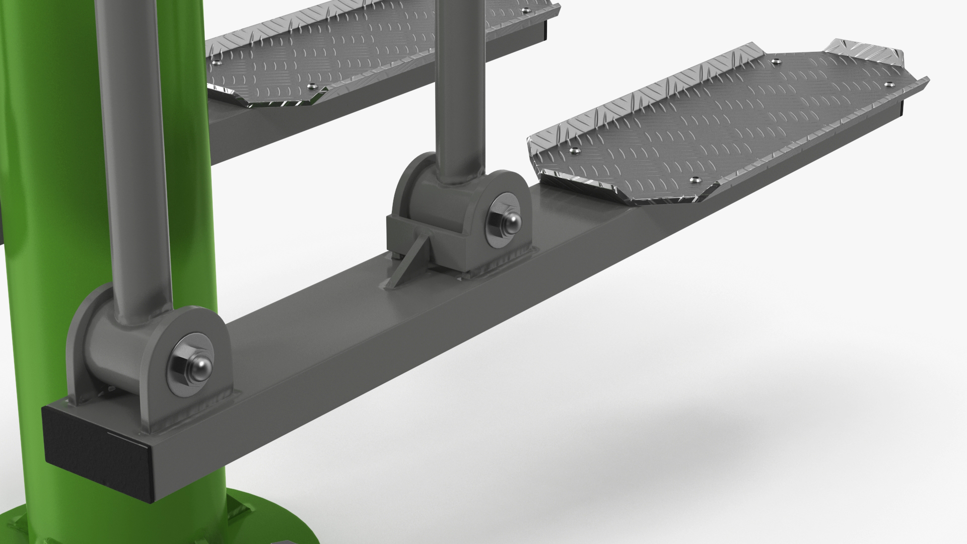 3D Green Ski Walking Outdoor Fitness Equipment model