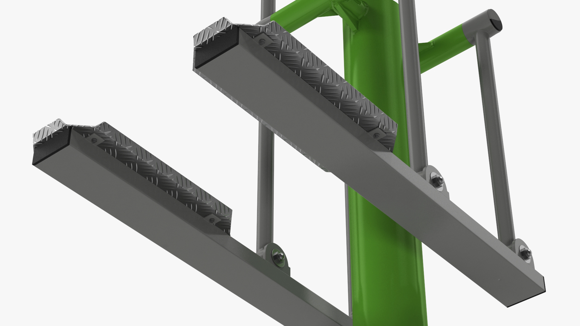 3D Green Ski Walking Outdoor Fitness Equipment model