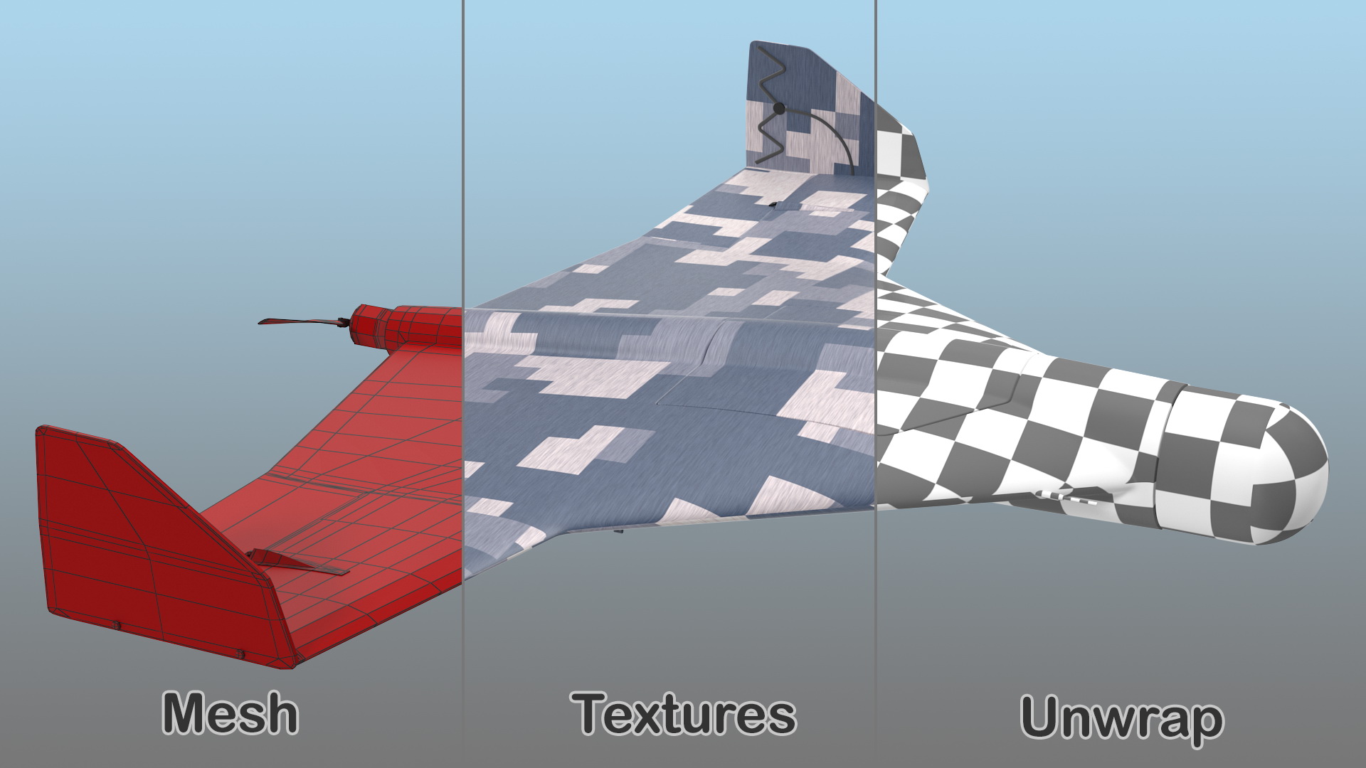 Kamikaze Drone Winter Camouflage 3D