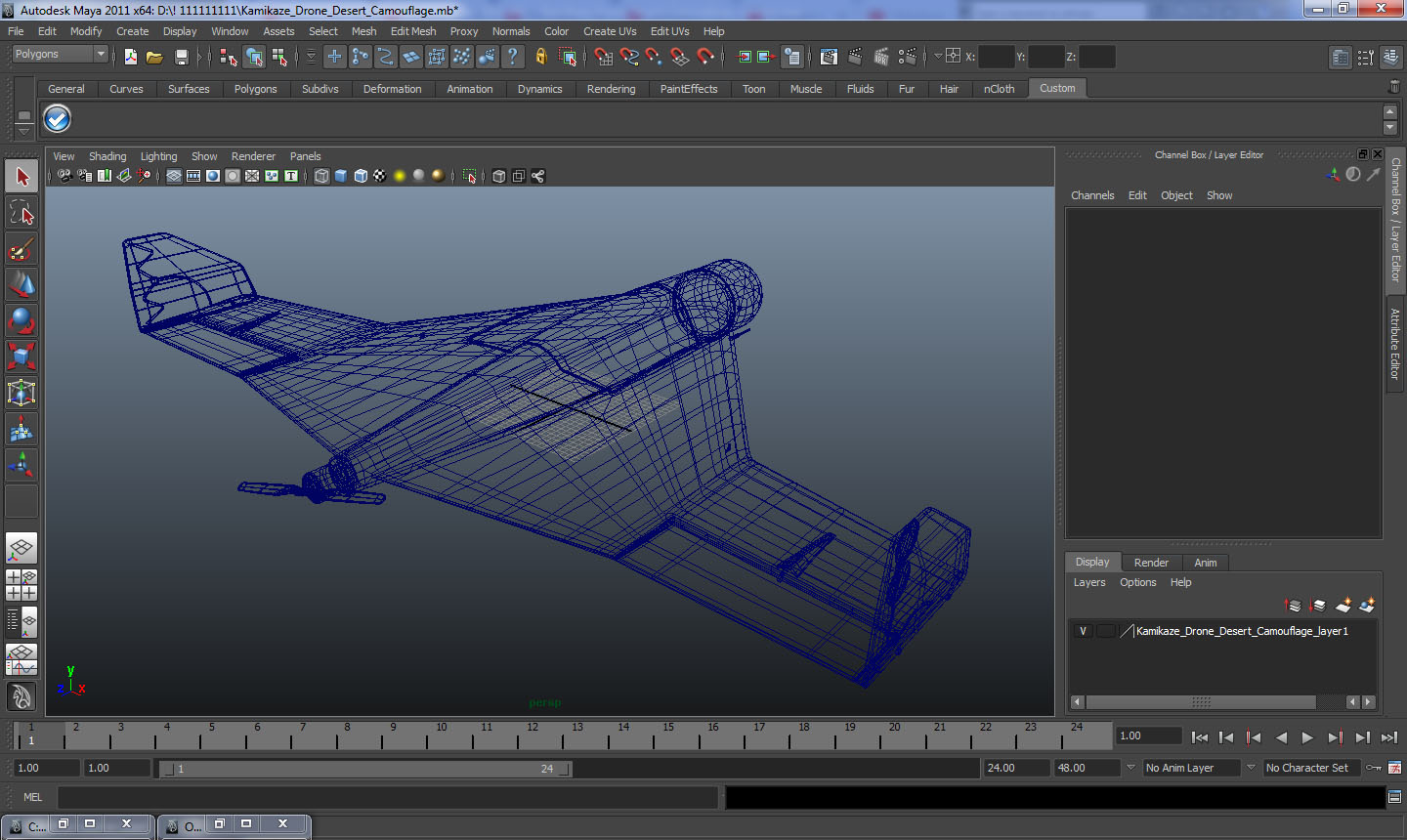 Kamikaze Drone Winter Camouflage 3D