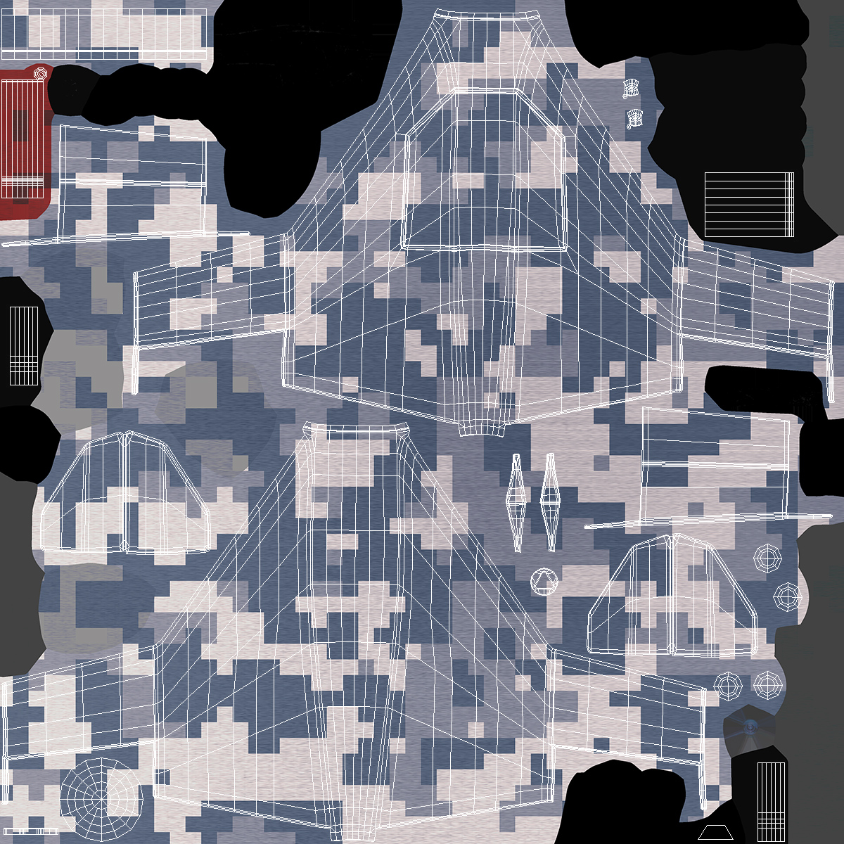 Kamikaze Drone Winter Camouflage 3D