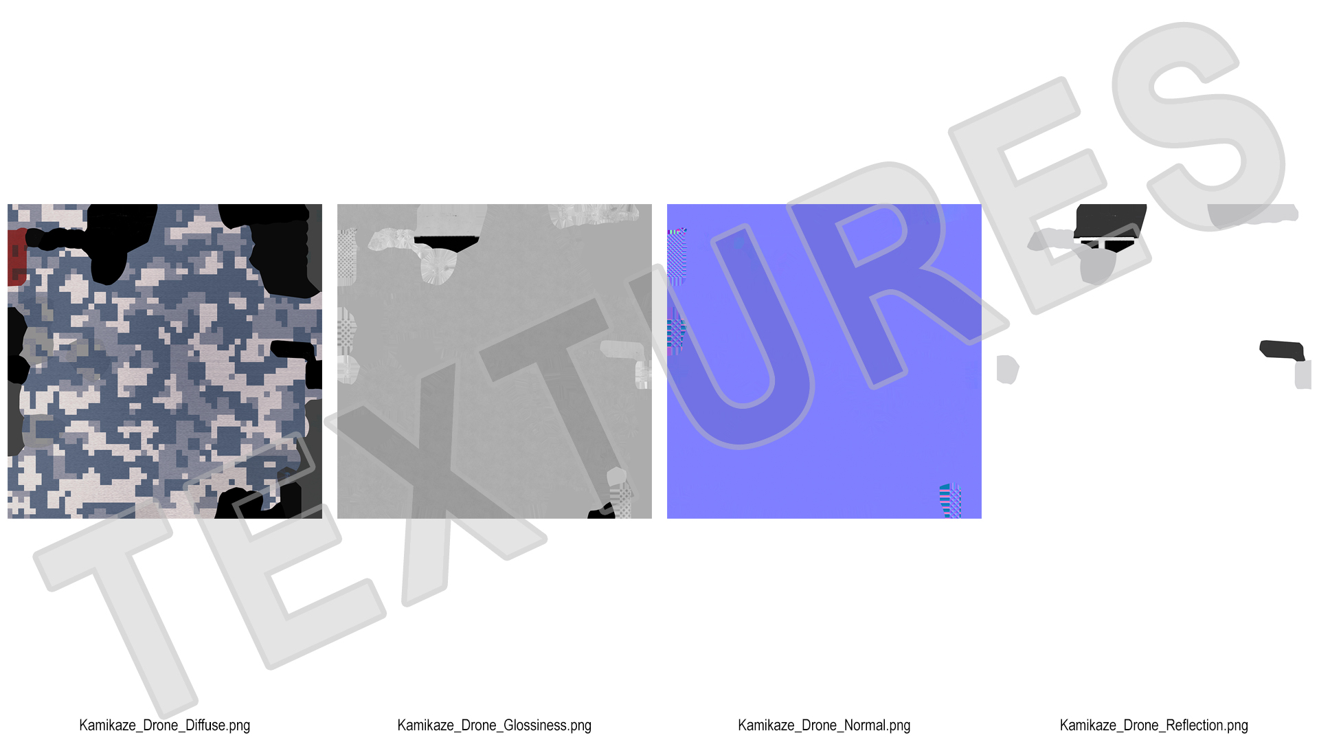 Kamikaze Drone Winter Camouflage 3D