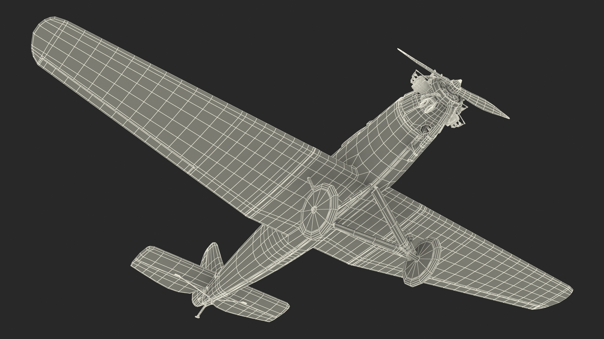 Vintage Aircraft with Pilot 3D