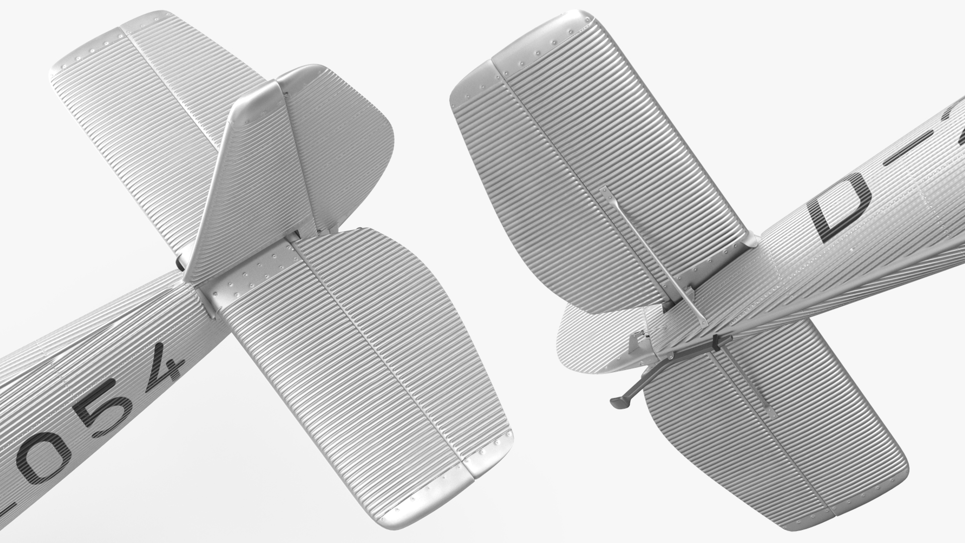 Vintage Aircraft with Pilot 3D