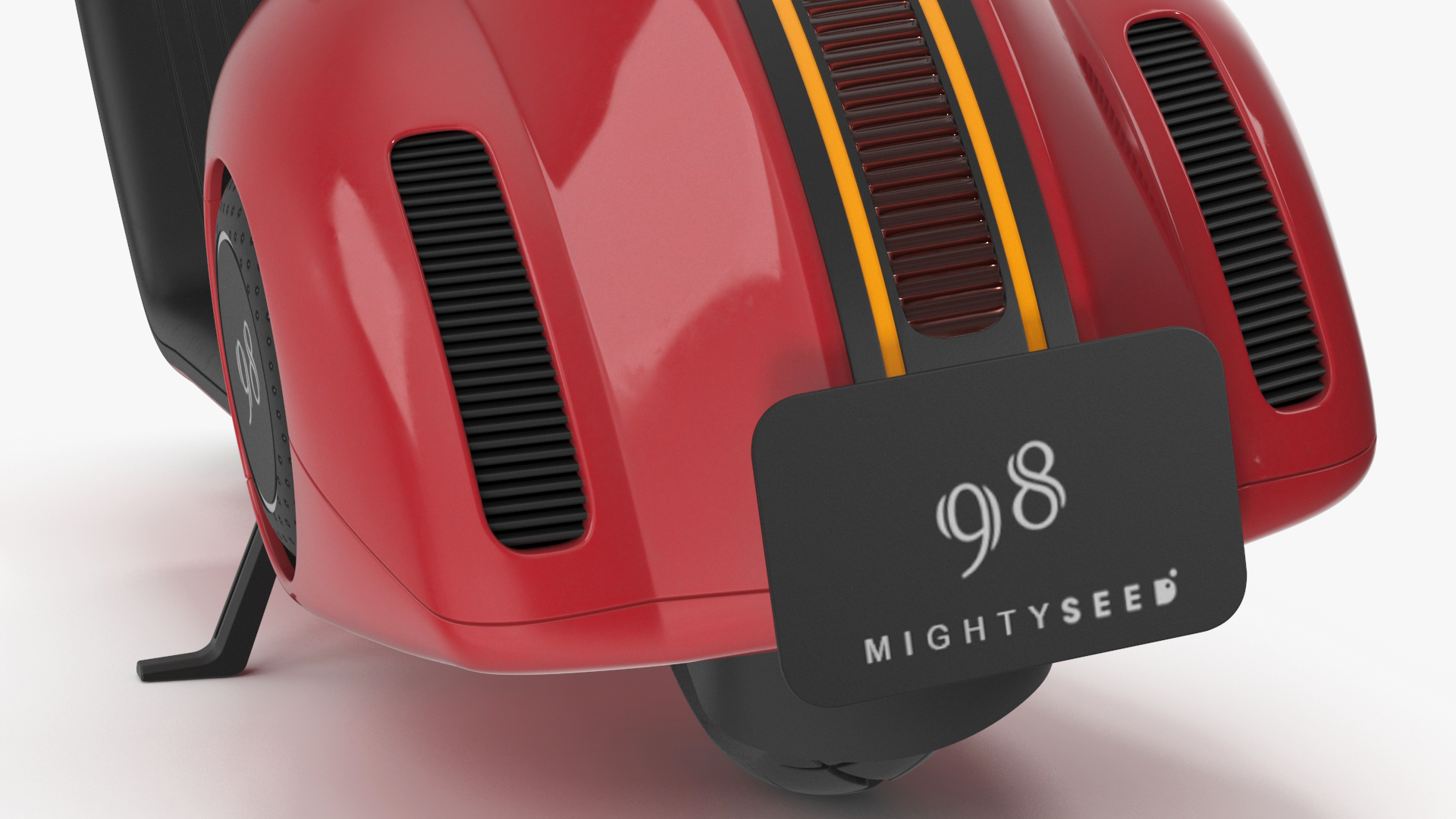 3D Electric Scooter Vespa 98 Red Parked