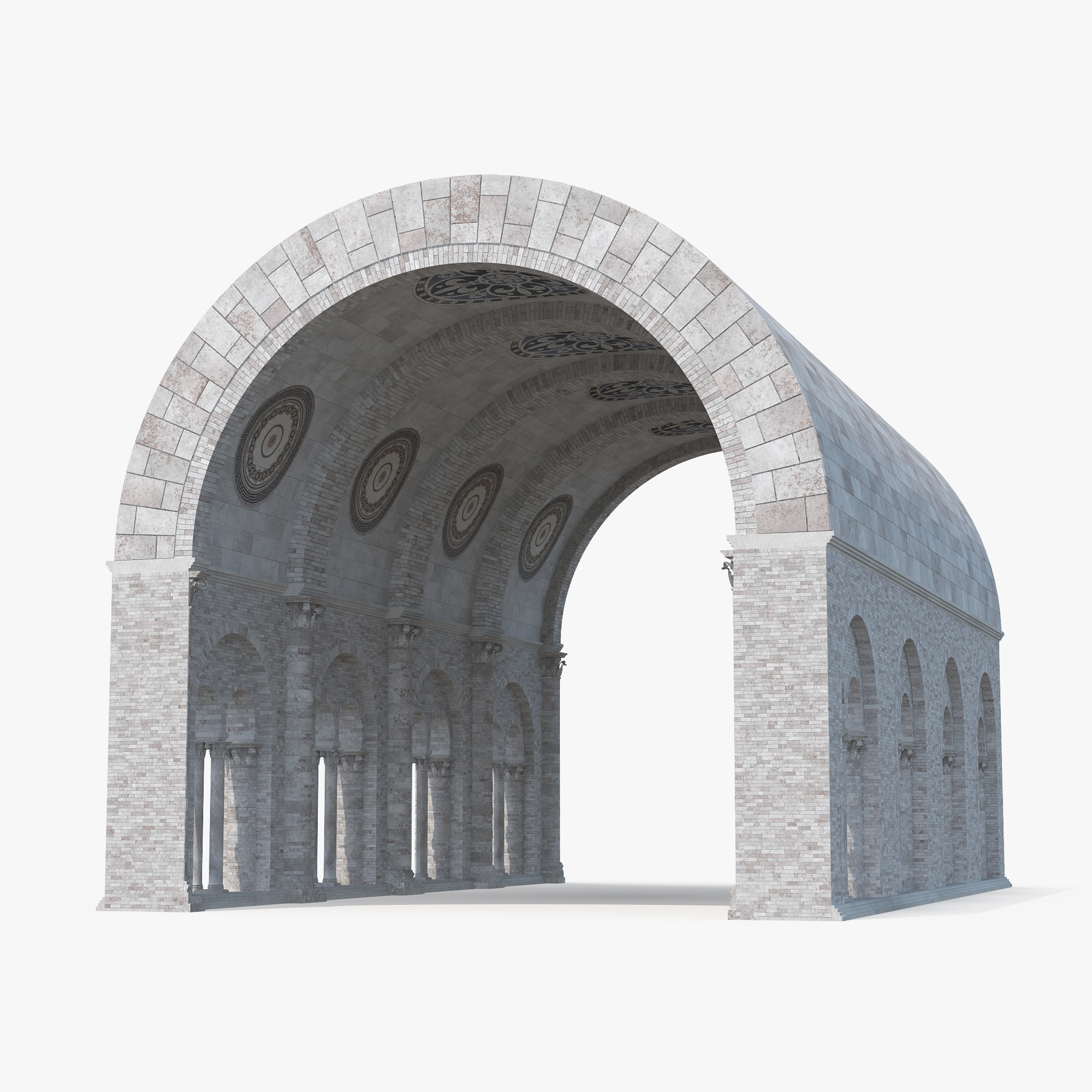 Barrel Vault Greco Roman 2 3D Model