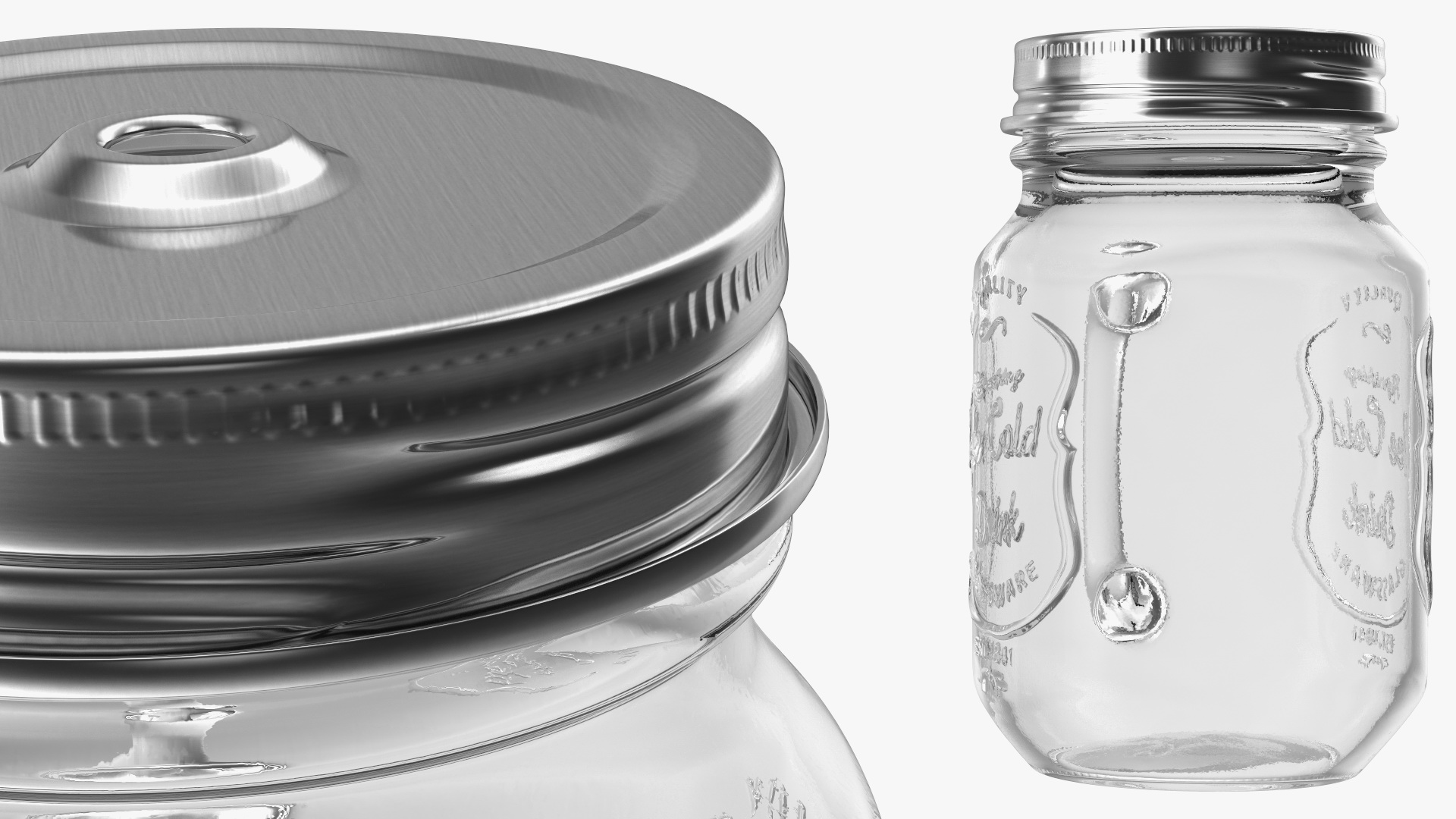 3D Estilo Mason Drinking Jar with Sip Lid model