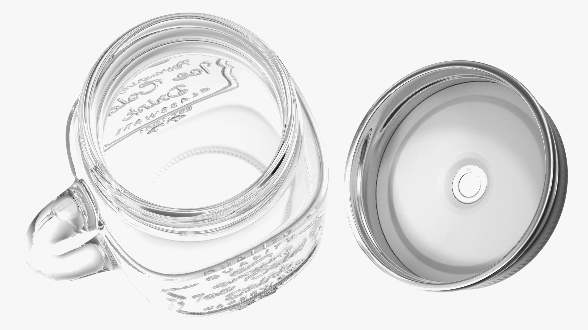 3D Estilo Mason Drinking Jar with Sip Lid model
