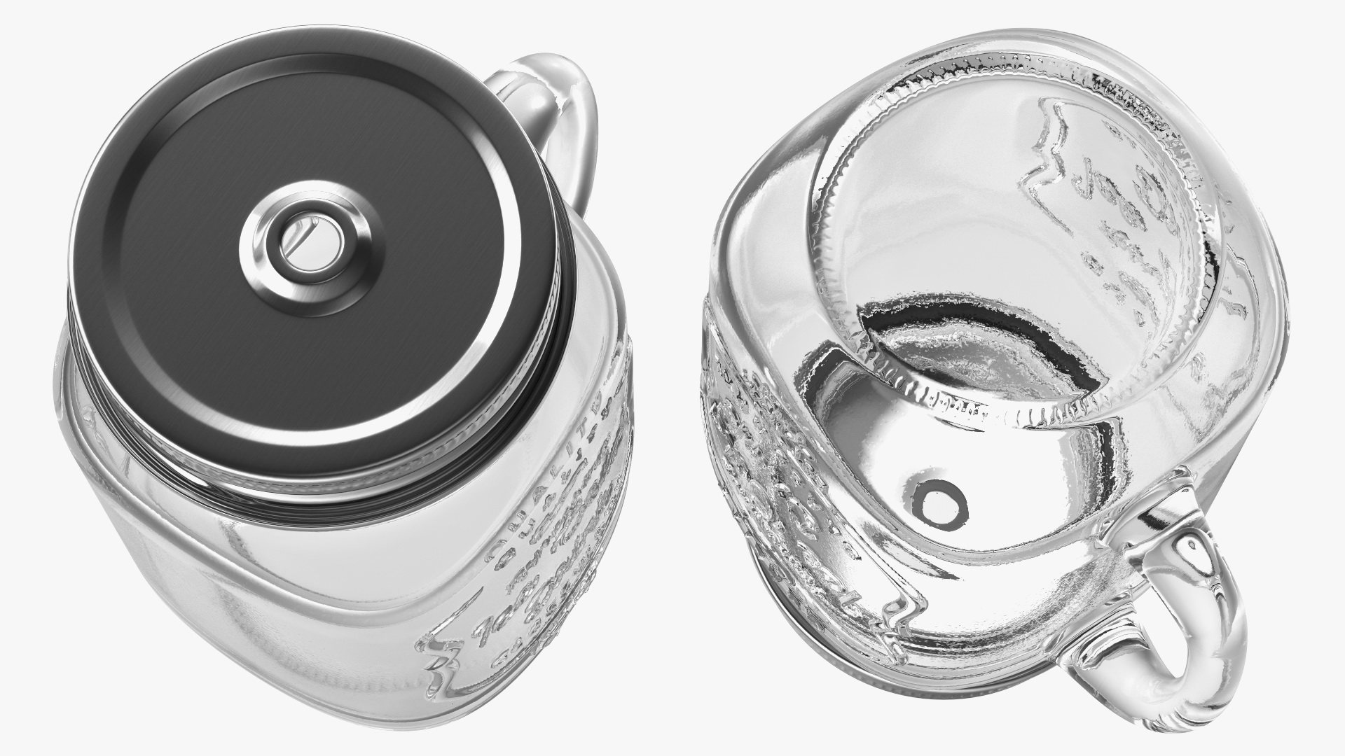 3D Estilo Mason Drinking Jar with Sip Lid model