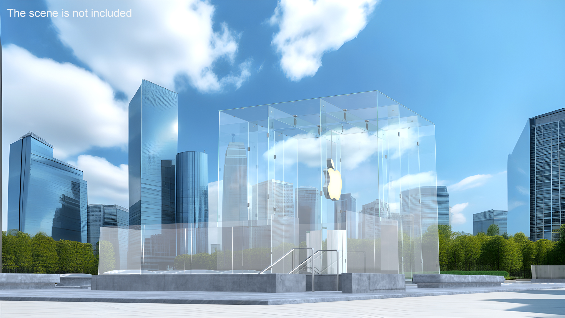 3D Apple Store Fifth Avenue New York model