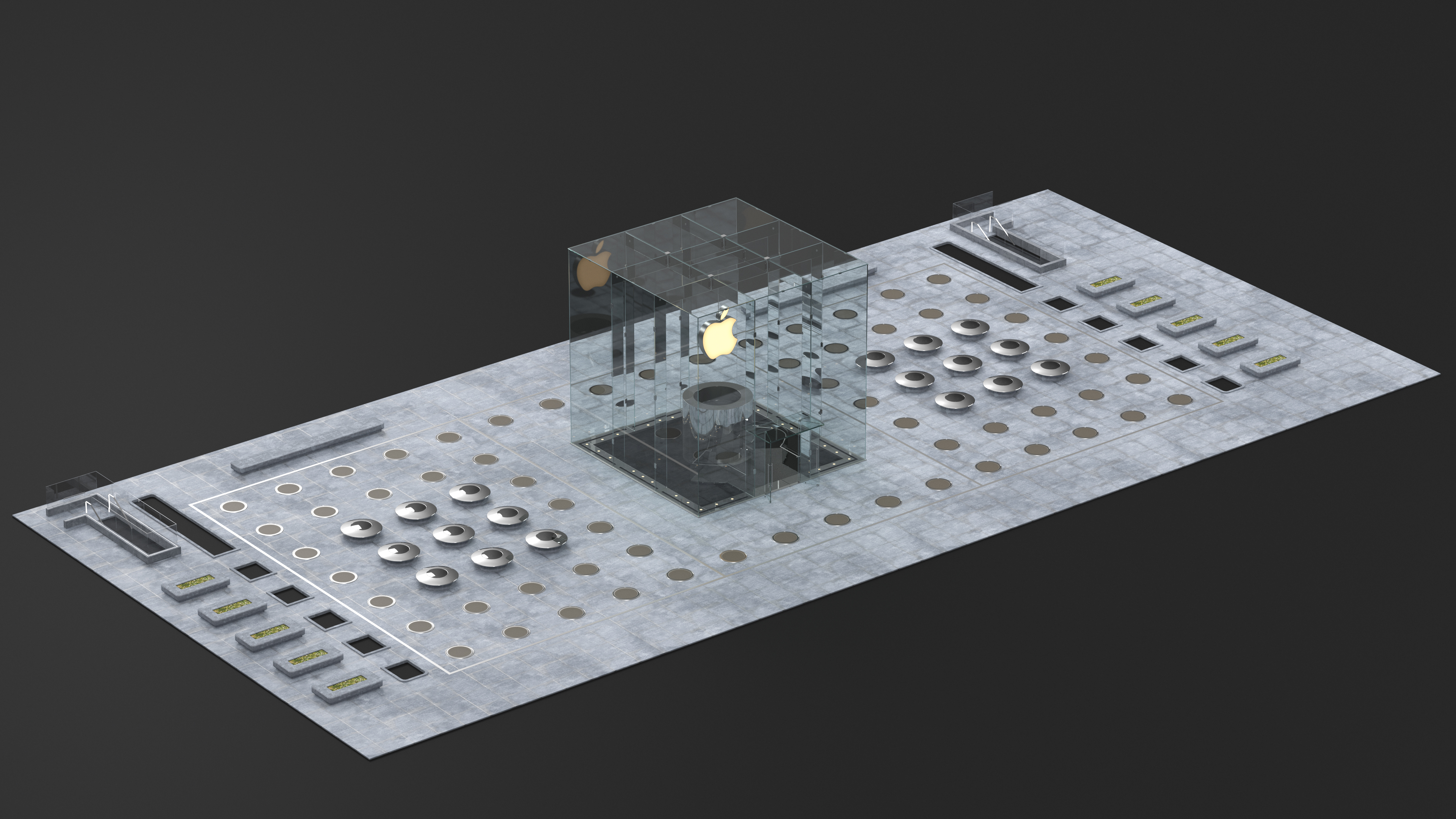 3D Apple Store Fifth Avenue New York model