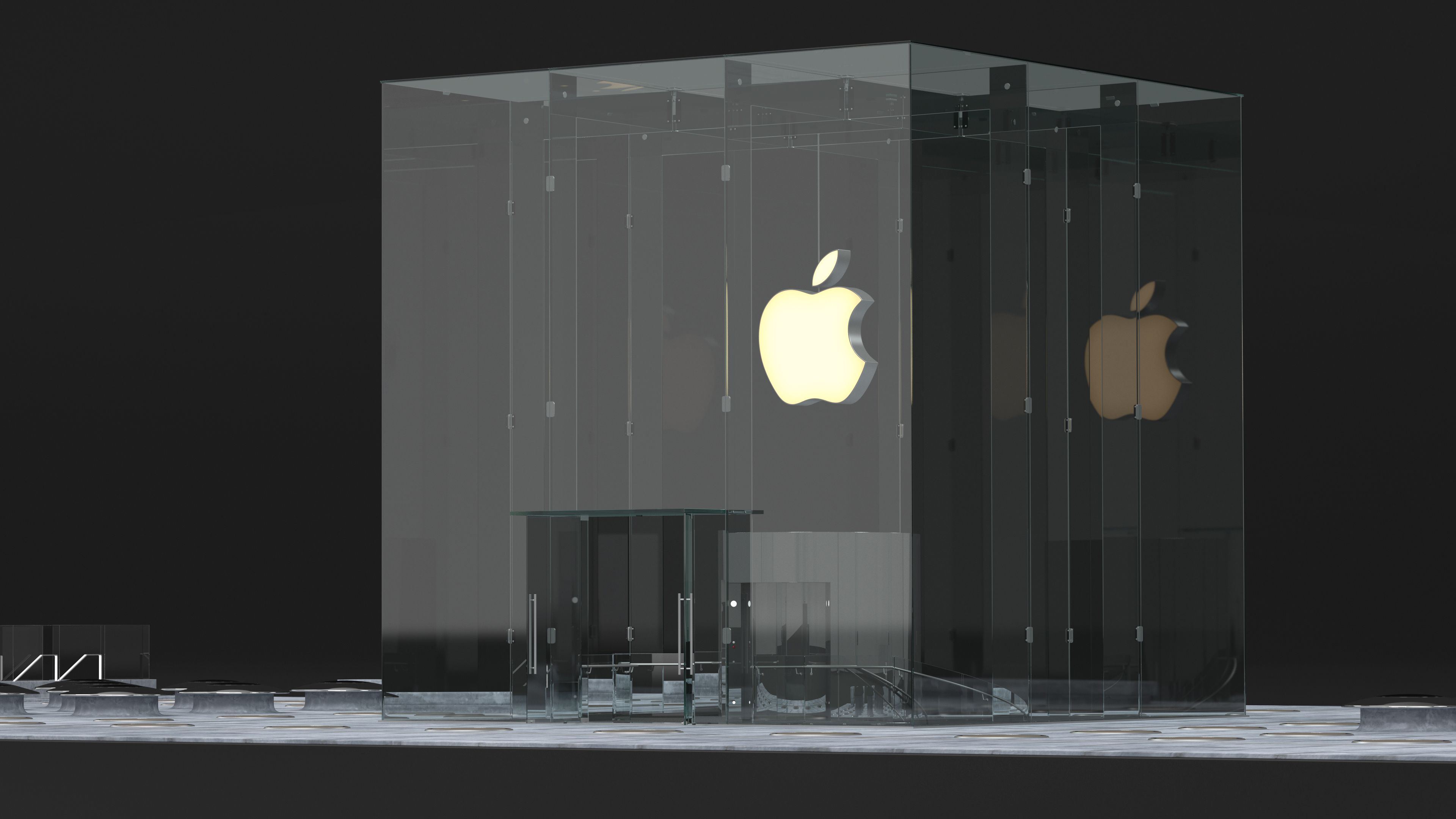 3D Apple Store Fifth Avenue New York model