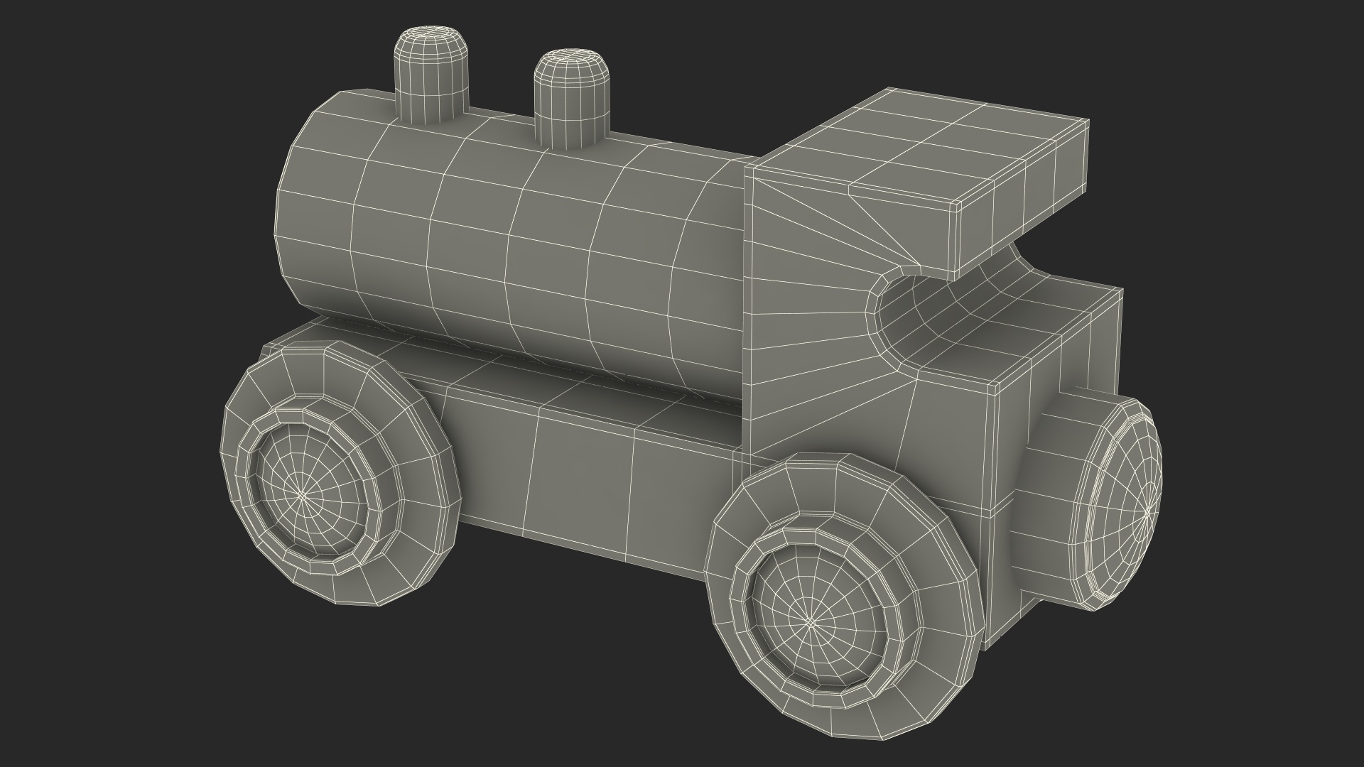 Classic Wooden Toy Train 3D model
