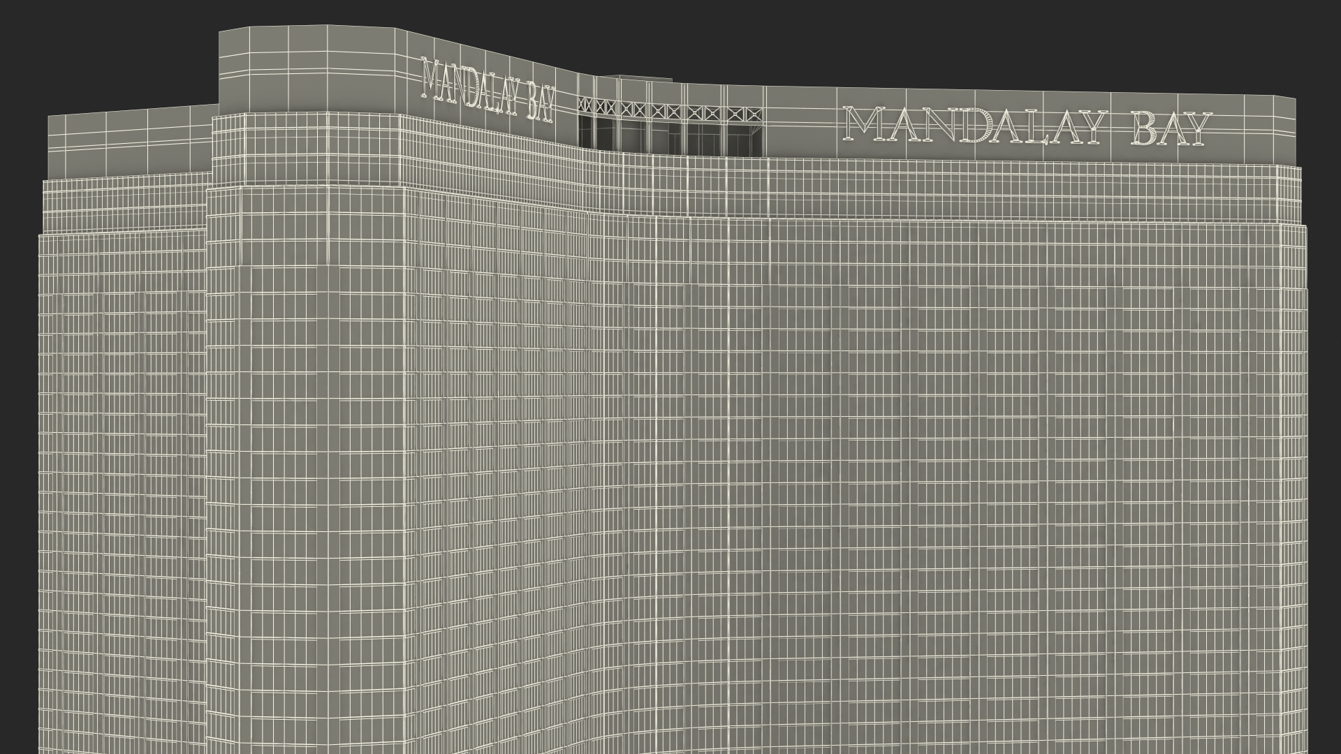 3D Mandalay Bay Night Glow model