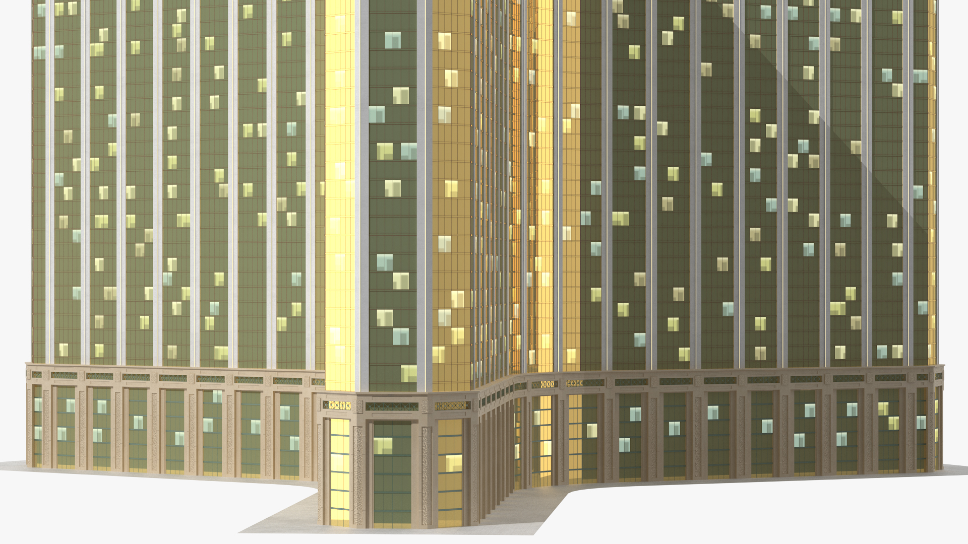 3D Mandalay Bay Night Glow model