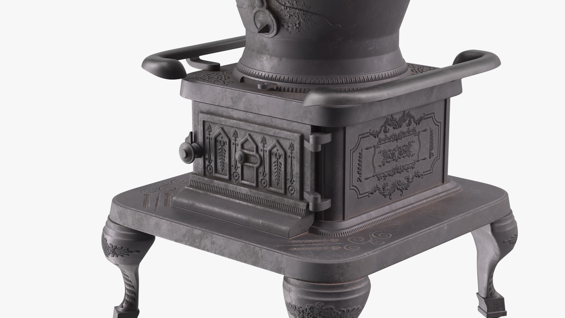 3D Old Potbelly Stove Open model